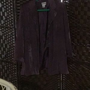 PURPLE VELVET-LIKE JACKET